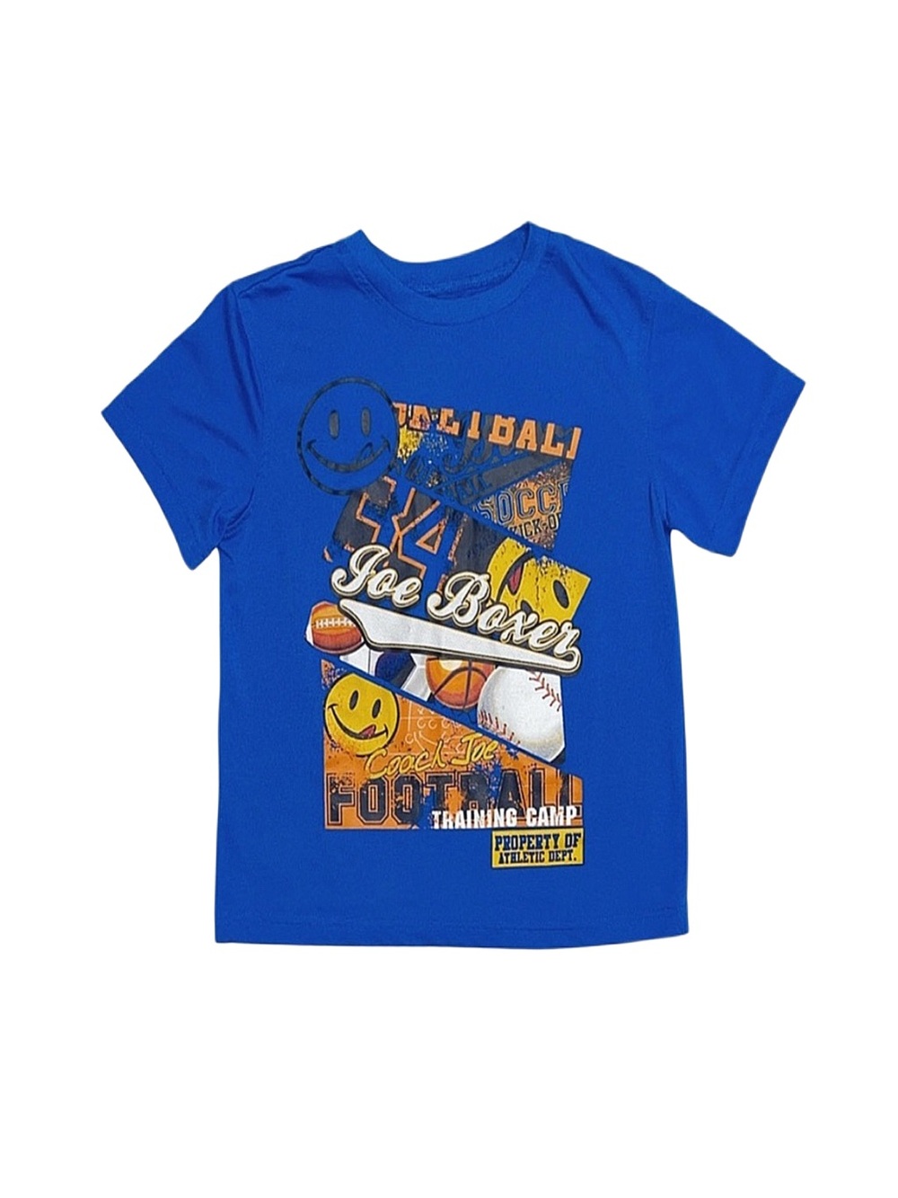 JOE BOXER Boy's Short Sleeve Pajama Top Blue With Sports Theme Size Medium 8